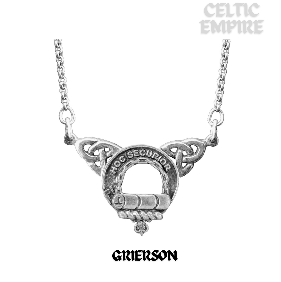 Grierson Family Clan Crest Double Drop Pendant