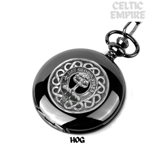 Hog Scottish Family Clan Crest Pocket Watch