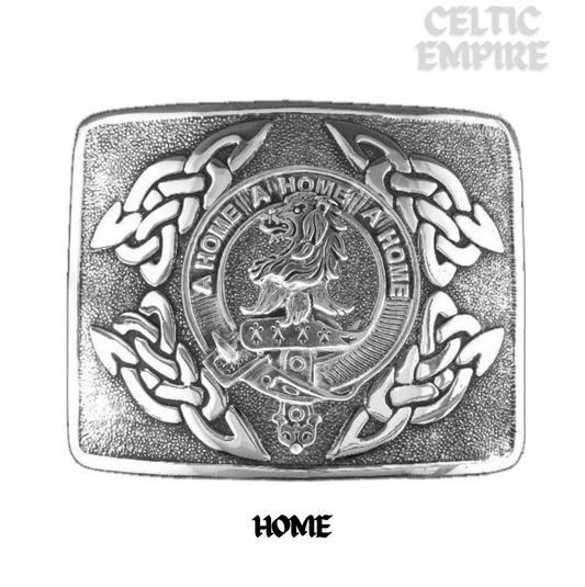 Home Family Clan Crest Interlace Kilt Belt Buckle