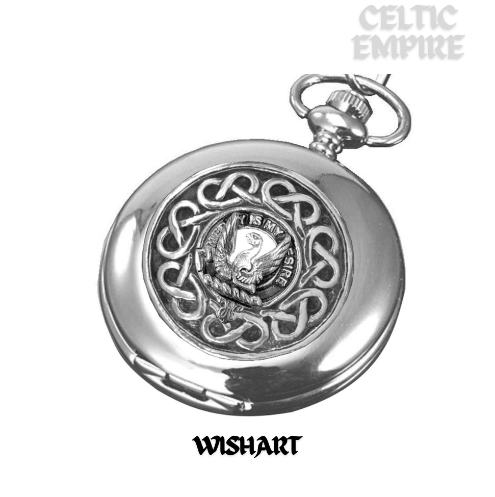 Wishart Scottish Family Clan Crest Pocket Watch