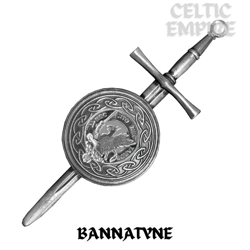 Bannatyne Scottish Family Clan Dirk Shield Kilt Pin