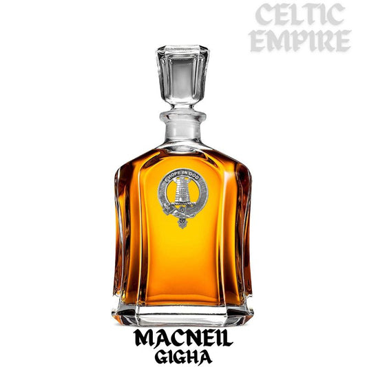 MacNeill Gigha & Colonsay Family Clan Crest Badge Whiskey Decanter