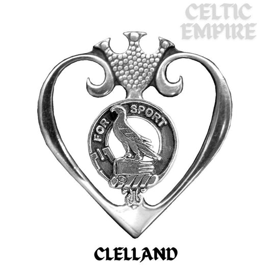 Clelland Family Clan Crest Luckenbooth Brooch or Pendant