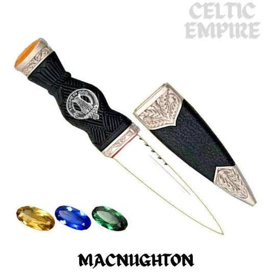 MacNaughton Family Clan Crest Sgian Dubh, Scottish Knife
