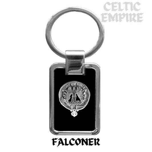 Falconer Family Clan Black Stainless Key Ring