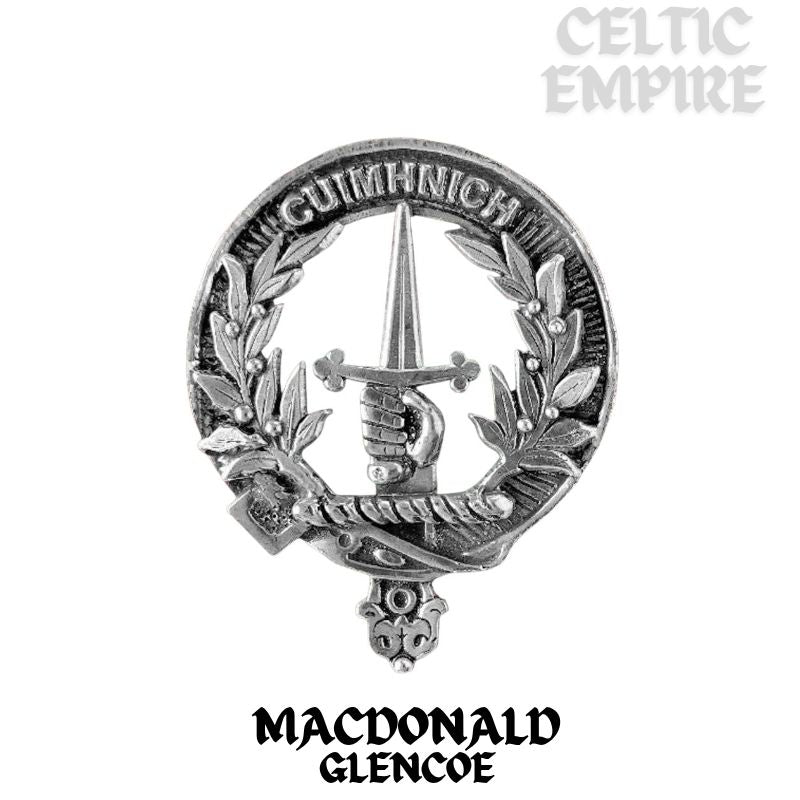 MacDonald Glencoe Family Clan Crest Interlace Drop Pendant