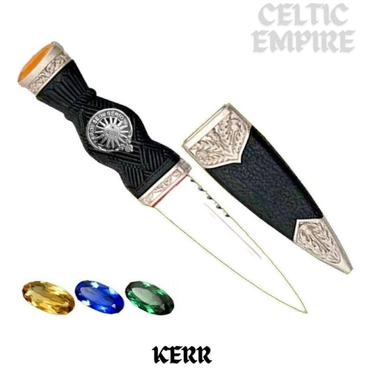 Kerr Family Clan Crest Sgian Dubh, Scottish Knife