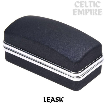 Leask Family Clan Crest Scottish Cufflinks; Pewter, Sterling Silver and Karat Gold