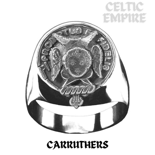 Carruthers Scottish Family Clan Crest Ring  ~  Sterling Silver and Karat Gold