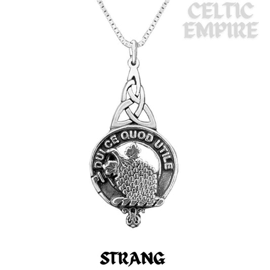 Strang Family Clan Crest Interlace Drop Pendant
