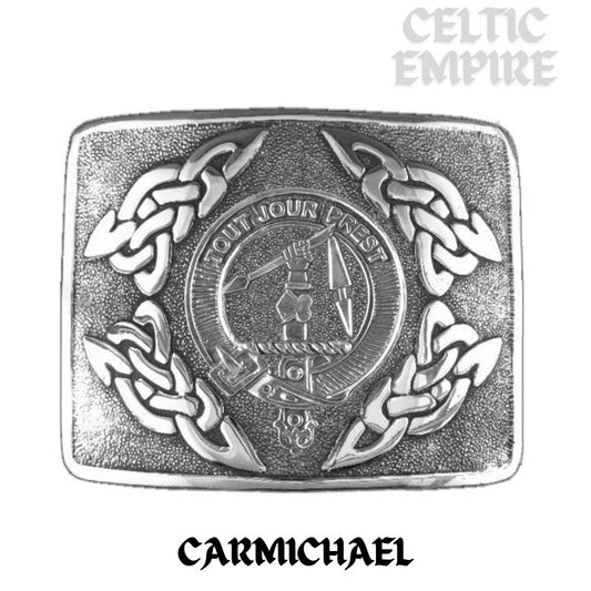 Carmichael Family Clan Crest Interlace Kilt Belt Buckle