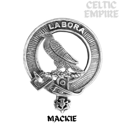 MacKie Family Clan Crest Scottish Cufflinks; Pewter, Sterling Silver and Karat Gold