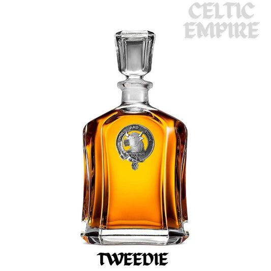 Tweedie Family Clan Crest Badge Skye Decanter