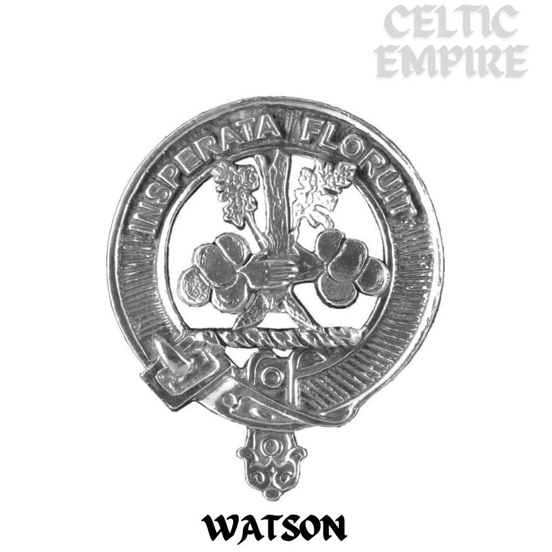 Watson Family Clan Crest Interlace Kilt Belt Buckle