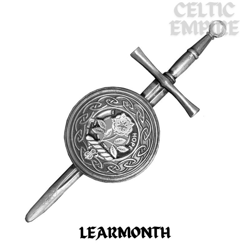 Learmonth Scottish Family Clan Dirk Shield Kilt Pin