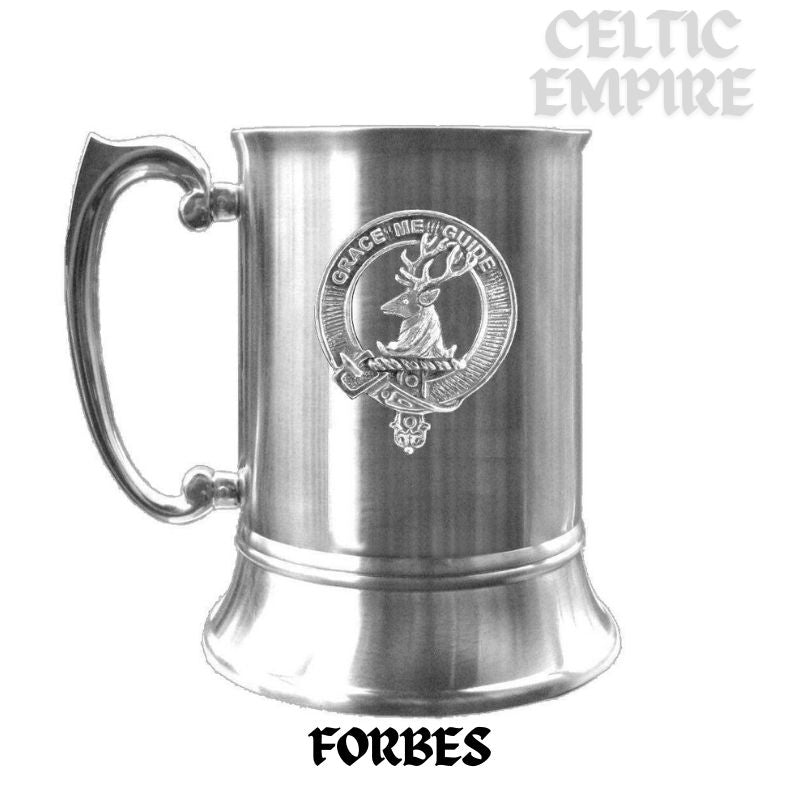 Forbes Scottish Family Clan Crest Badge Tankard