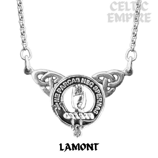 Lamont Family Clan Crest Double Drop Pendant