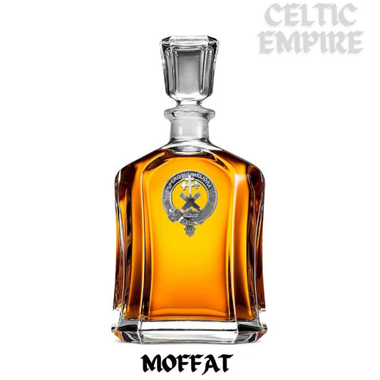 Moffat Family Clan Crest Badge Whiskey Decanter