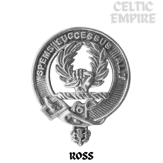 Ross Large 1" Scottish Family Clan Crest Pendant - Sterling Silver