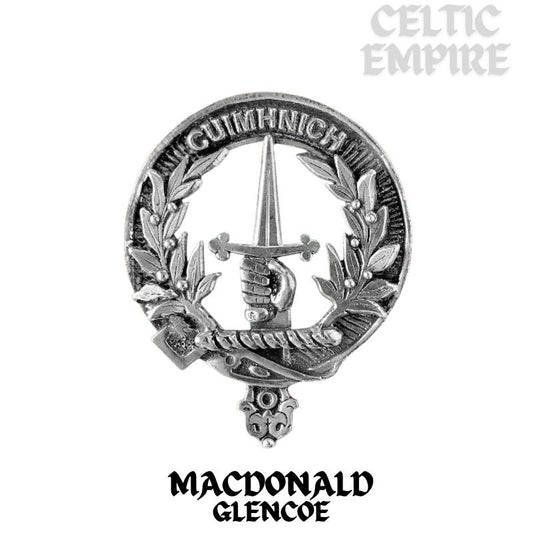 MacDonald Glencoe Family Clan Crest Scottish Cap Badge