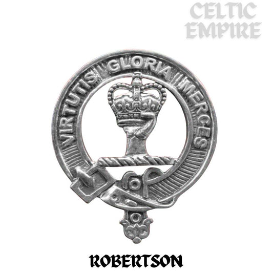 Robertson Large 1" Scottish Family Clan Crest Pendant - Sterling Silver