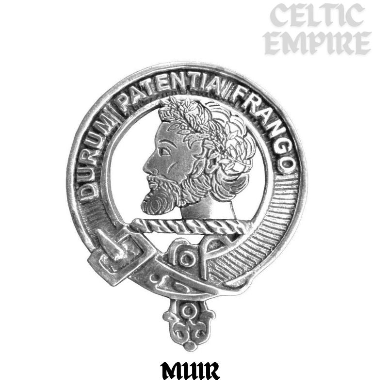 Muir 8oz Family Clan Crest Scottish Badge Stainless Steel Flask