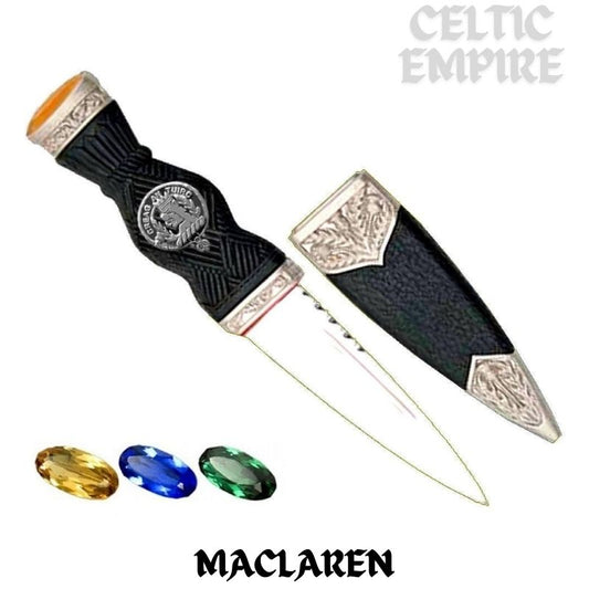 MacLaren Family Clan Crest Sgian Dubh, Scottish Knife
