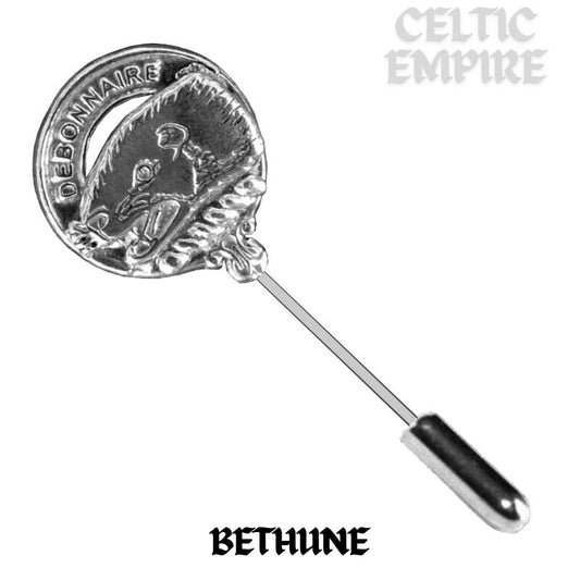 Beaton Family Clan Crest Stick or Cravat pin, Sterling Silver