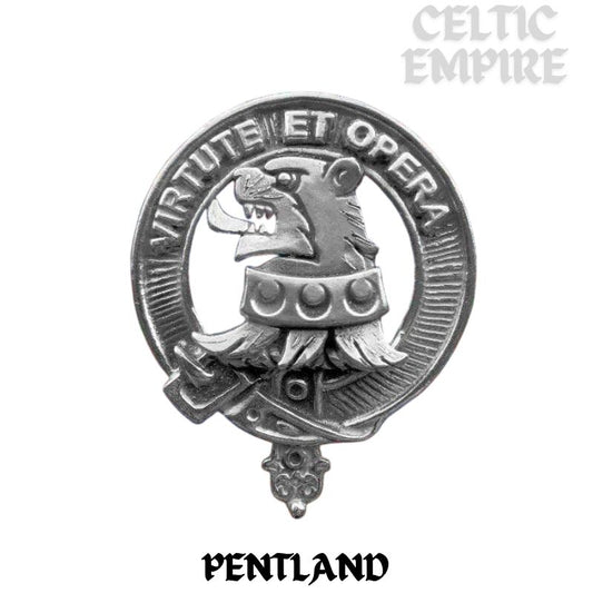Pentland Family Clan Crest Scottish Cap Badge