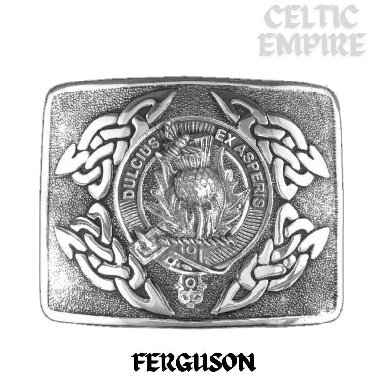 Ferguson Family Clan Crest Interlace Kilt Belt Buckle