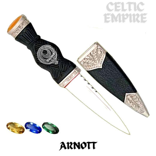 Arnott Family Clan Crest Sgian Dubh, Scottish Knife