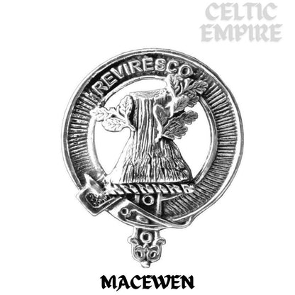 MacEwan Family Clan Crest Scottish Cufflinks; Pewter, Sterling Silver and Karat Gold