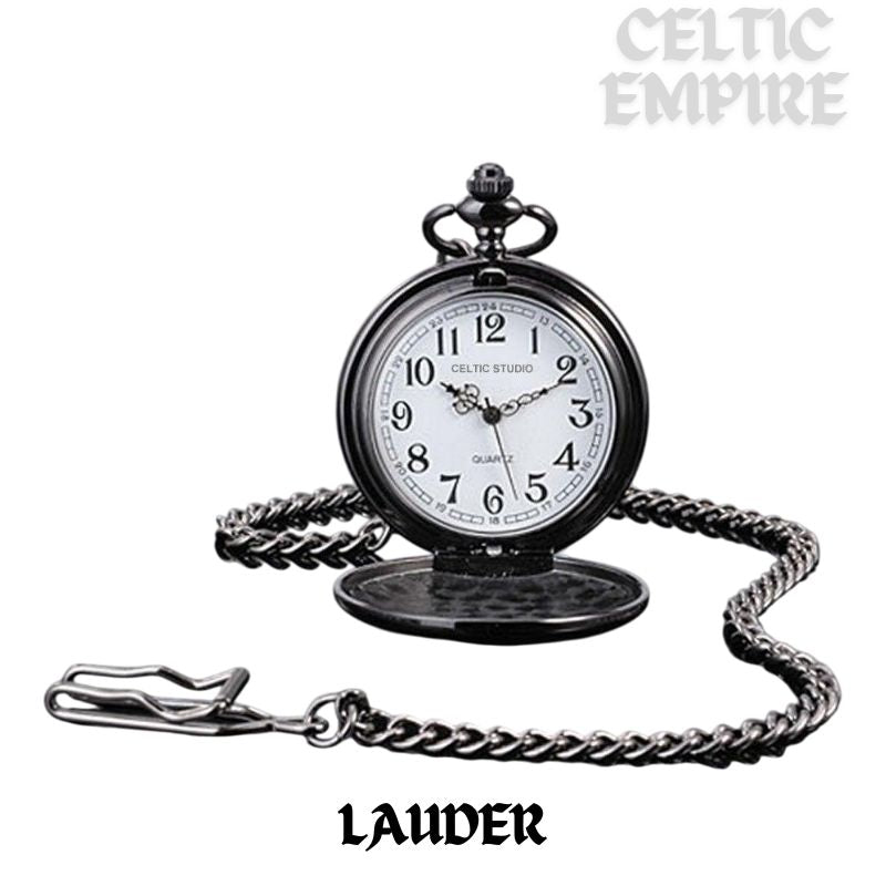 Lauder Scottish Family Clan Crest Pocket Watch