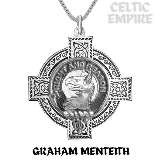Graham (Menteith) Family Clan Crest Celtic Cross Pendant Scottish