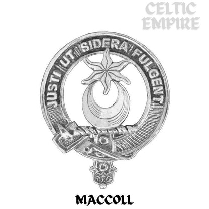 MacColl Family Clan Crest Badge Glass Beer Mug
