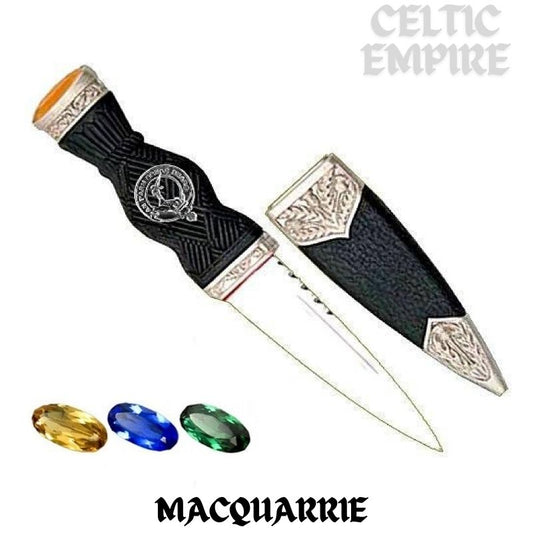 MacQuarrie Family Clan Crest Sgian Dubh, Scottish Knife