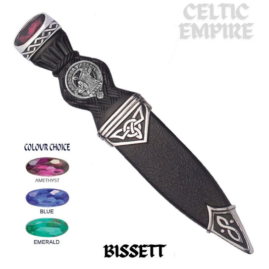 Bisset Interlace Family Clan Crest Sgian Dubh, Scottish Knife