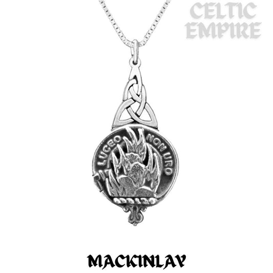 MacKinlay Family Clan Crest Interlace Drop Pendant