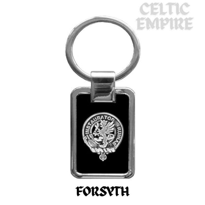 Forsyth Family Clan Black Stainless Key Ring