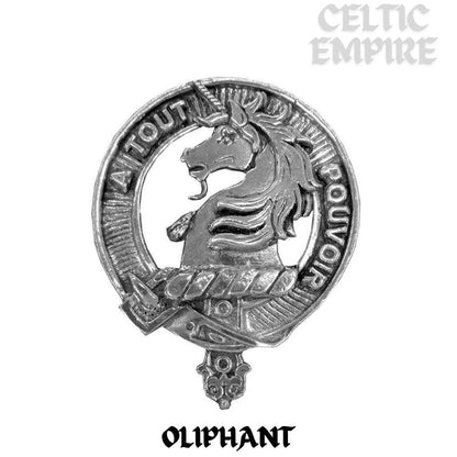 Oliphant Family Clan Badge Scottish Plaid Brooch