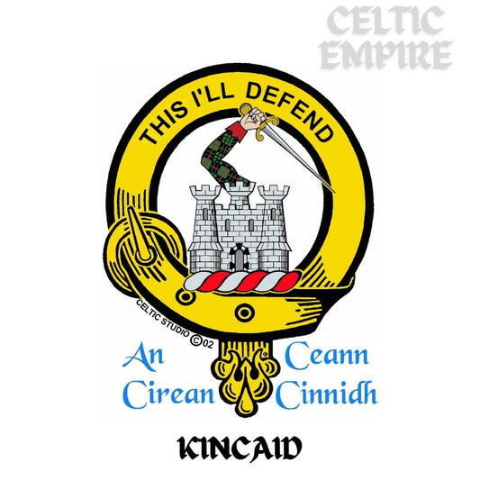 Kincaid Family Clan Crest Decal | Custom Scottish Heritage Car & Laptop Stickers