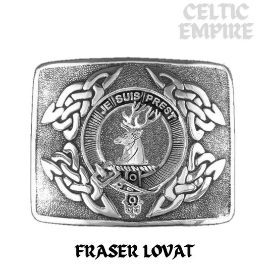 Fraser  Lovat Family Clan Crest Interlace Kilt Belt Buckle