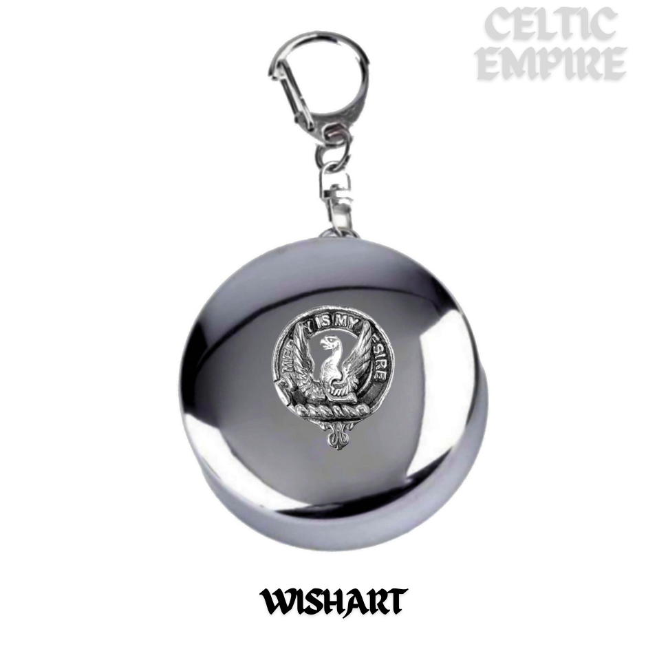 Wishart Scottish Family Clan Crest Folding Cup Key Chain