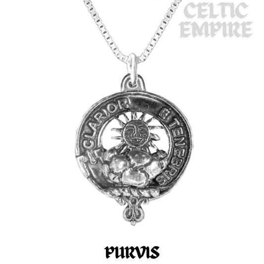 Purvis Family Clan Crest Scottish Pendant
