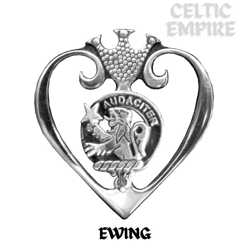 Ewing Family Clan Crest Luckenbooth Brooch or Pendant