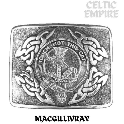 MacGillivray Family Clan Crest Interlace Kilt Belt Buckle
