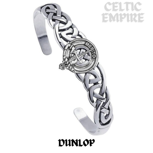Dunlop Family Clan Crest Celtic Cuff Bracelet