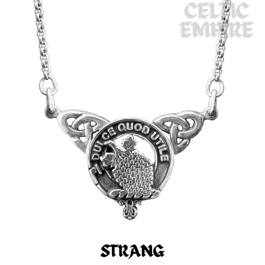 Strang Family Clan Crest Double Drop Pendant