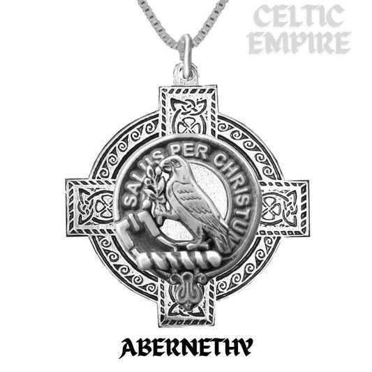 Abernethy Family Clan Crest Celtic Cross Pendant Scottish