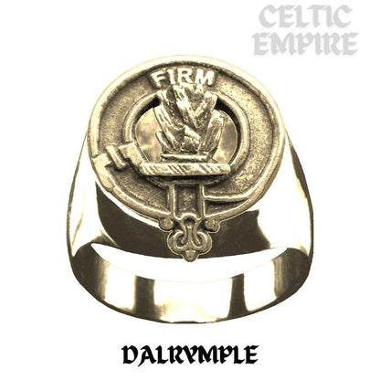 Dalrymple Scottish Family Clan Crest Ring  ~  Sterling Silver and Karat Gold